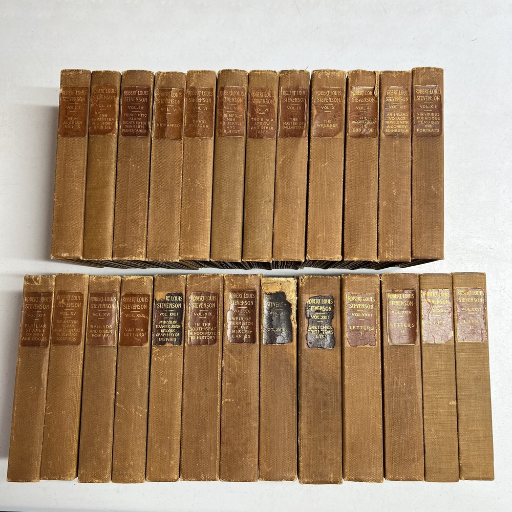 Robert Louis Stevenson works Volumes 1 & 3-26 (1900) Charles Scribner’s Sons HC