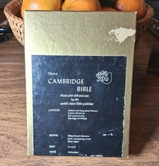Cambridge Crystal Bible KJV White French Morocco Leather Vintage In Box UNUSED