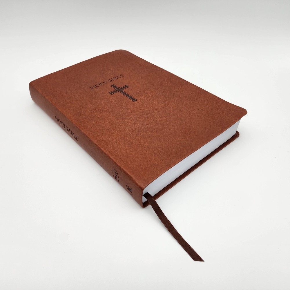 Super Giant Print Bible NKJV Brown Imitation Leather Thomas Nelson Red Letter