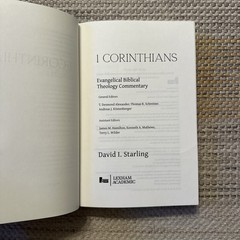 I Corinthians: Evangelical Biblical Theology Commentary by David I. Starling