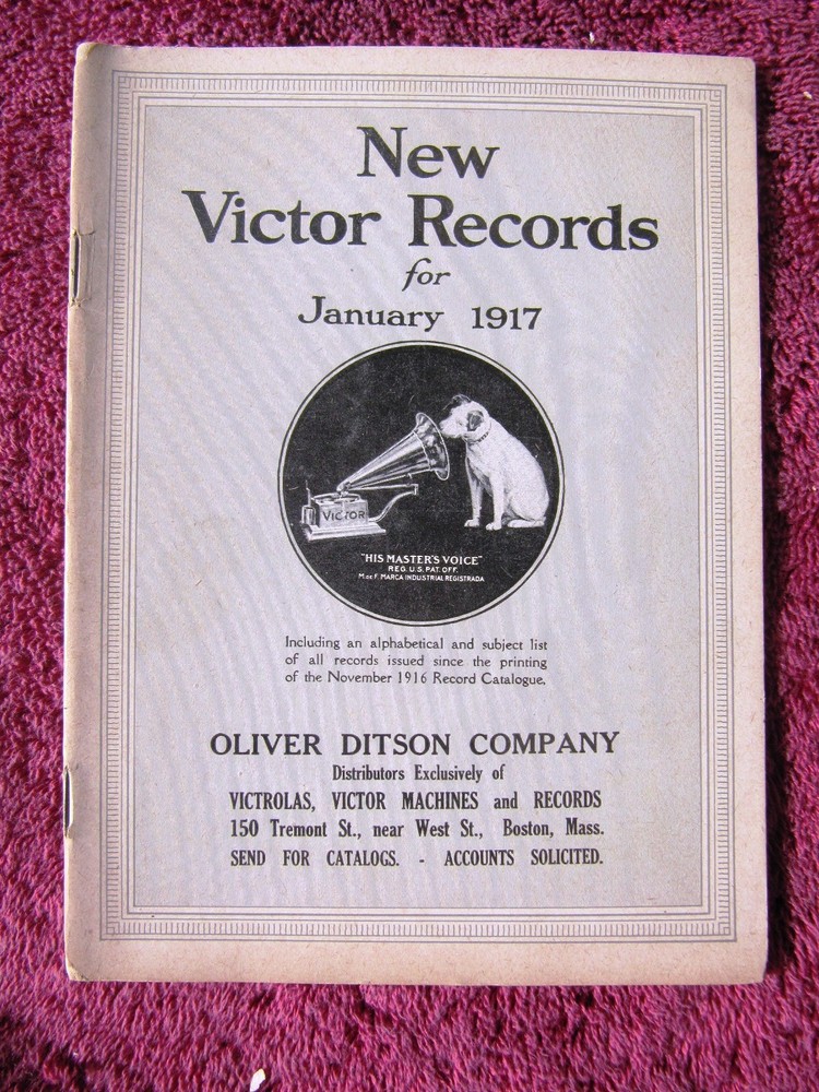 1917 Amelita Galli Curci DEBUT New VICTOR RECORDS Jan Victrola Supplemen CATALOG