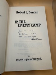 In the Enemy Camp Robert L. Duncan Signed 1st Ed 1985 Delacorte