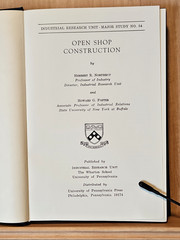 Open Shop Construction by Northrup & Foster HC 1975 The Wharton School