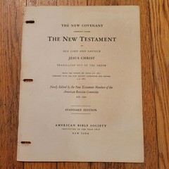 American Bible Society New Testament Wide Margin Loose Leaf Pages INCOMPLETE