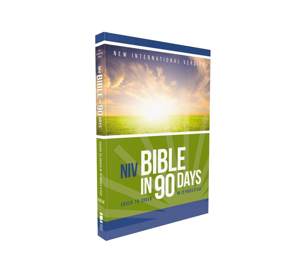 NIV, Bible in 90 Days, Paperback: Cover to Cover in 12 Pages a Day – paperba…