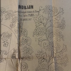 Rare Antique 1857 French Embroidery Pattern Cendrillon Journal Maison Sajou