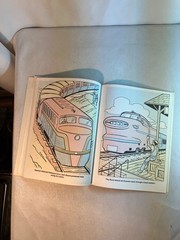 1983 Revell Paint With Water Coloring Book Super Trains Unused