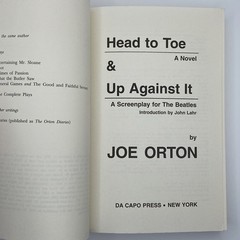 Head to Toe : Screenplay for the Beatles up Against It by Joe Orton 1998 PB