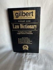 Pocket Size Law Dictionary by Gilbert Law Summaries NEW