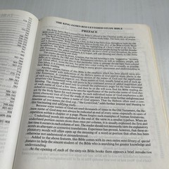 2001 Word Of God KJV Leather Special Margin Edition Bible Large Print Red Letter