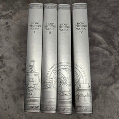 How Things Work Volumes I-IV Set Vintage Silver Hardcover Science Encyclopedia