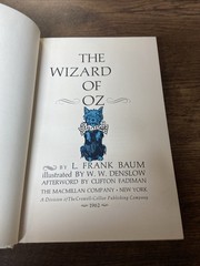 The Wizard of Oz by L. Frank Baum Macmillan 1962 Hardcover Illustrated 1st Print