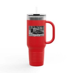 Wildlife-Inspired Insulated Travel Mug – 40oz with Bison Design