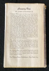 John Steinbeck Cannery Row 1945 2nd Viking Press HC w/ Dust Jacket