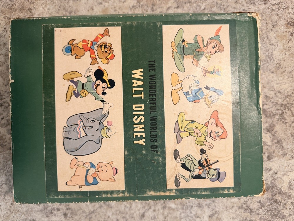VTG The Wonderful Worlds of Walt Disney 4 Book Boxed Set Golden Press 1965 color