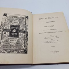 1898 „TRAITS OF CHARACTER” BOOK BY HENRY & E. L. KLETZING 371 PAGES