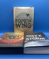 NEW Rebecca Yarros Empyrean Trilogy Fourth Wing, Iron Flame, Onyx Storm HC