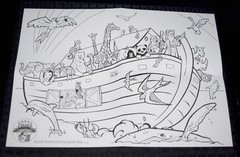 Child Bible Fun Lot Board Books Puzzle Cards Coloring Poster Noah’s Ark