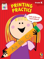 Printing Practice Stick Kids Workbook, Grade K