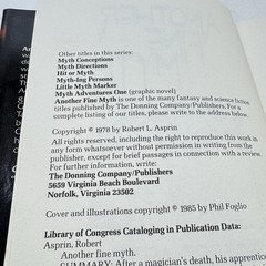 Another Fine Myth Robert Asprin SIGNED 1st Ed 1st Print Starblaze 1978 Foglio