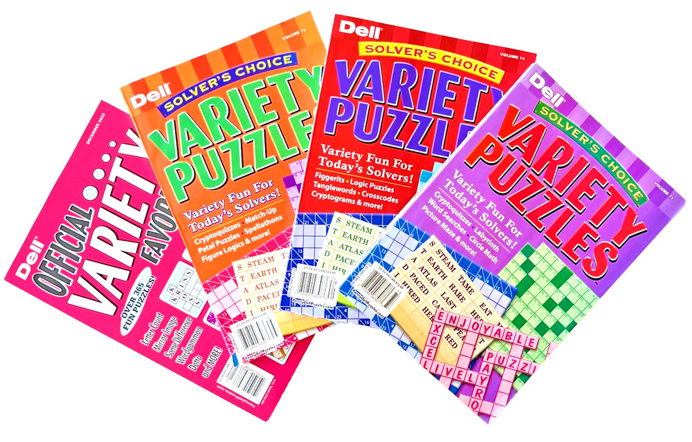 NEW Lot 4 Penny Press Dell Variety Solver’s Choice & Official Puzzle Books
