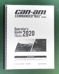 2020 Can-Am Commander MAX DPS 800R Owner’s Manual: 195 Pages & Protective Covers
