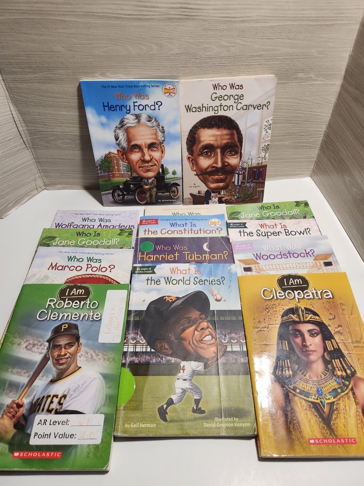 Who Was?/Who Is?/What Is? Paperback 14 Book Lot Illustrated Grosset & Dunlap