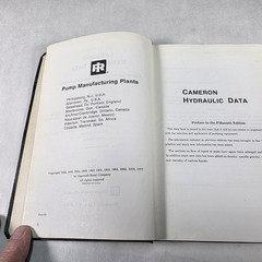 Cameron Hydraulic Data 1977 Vintage Book Hardcover Ingersoll Rand