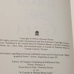 From Eros to Gaia by Freeman Dyson (1992, Pantheon Books, Hardcover)