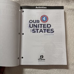 BJU Press 2024 Our United States Textbook + Activities Book | Heritage Studies