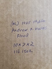 Flood by Andrew Vachss (1985, Hardcover) First Edition Good condition
