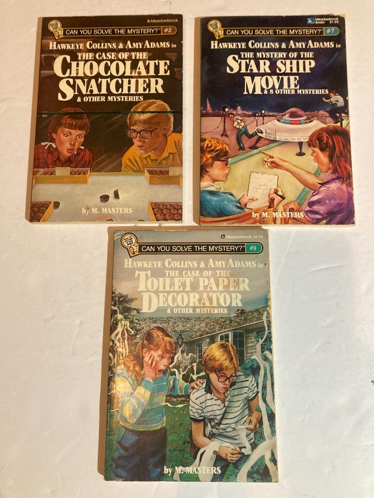 Lot CAN YOU SOLVE MYSTERY 2, 7, 9 HAWKEYE COLLINS Star Ship SNATCHER lot of 3 pb