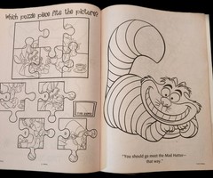DISNEY ALICE IN WONDERLAND COLORING BOOKS (64 PAGES EACH) FREE SHIPPING USA