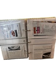 Vintage Recipe Binder With Handwritten Recipes Clippings Blank Pages Lot Of 175
