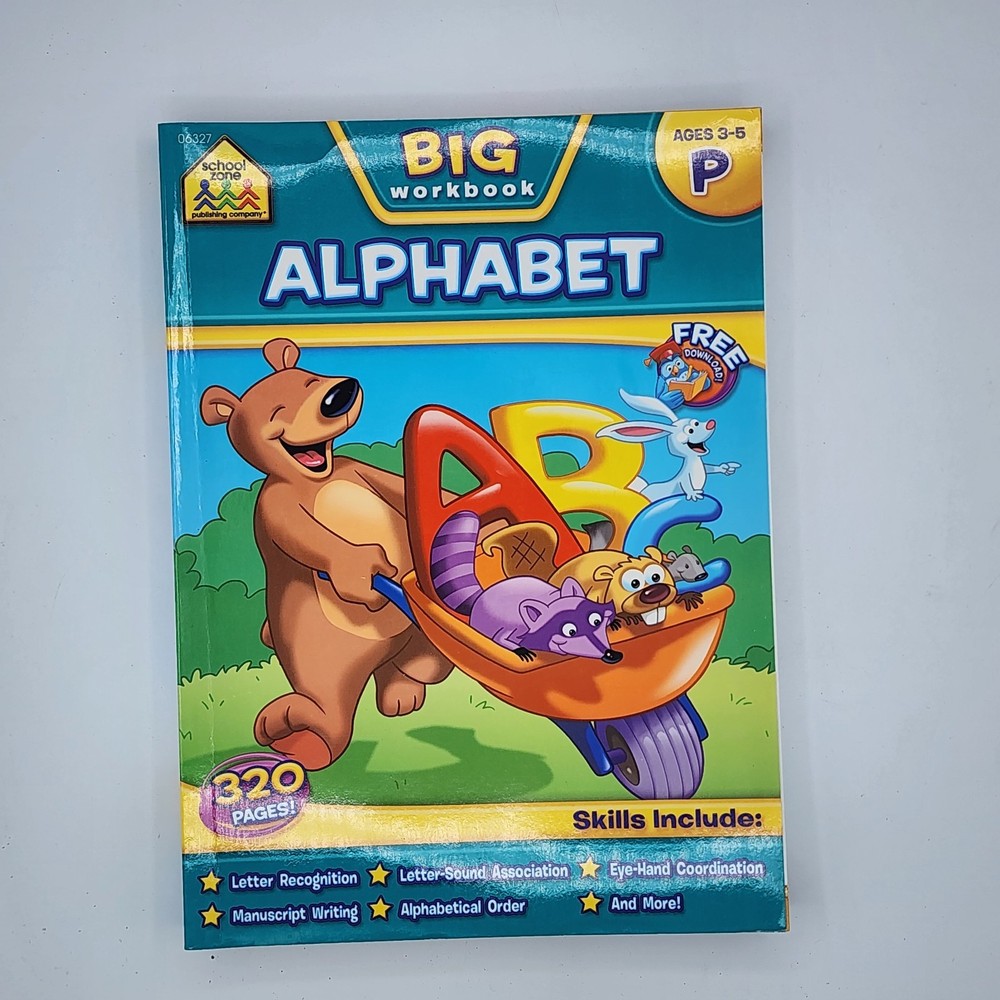 Big Alphabet Workbook Age 3-5 2008 SC (Acceptable) 1st 28 Pages Missing Bargain