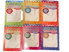 Lot Of 6 Kappa Large Print Word Search Word-Finds Books NEW Free Shipping