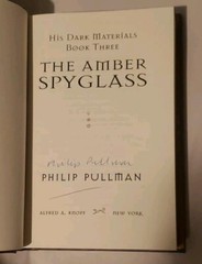 „The Amber Spyglass” 1st First Edition Signed Philip Pullman HC Book 3