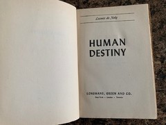 HUMAN DESTINY ✨ 1947 1st Edition by Lecomte Du Nouy 🔑 Hardcover! 🔥ON SALE! 🔥