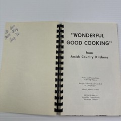Wonderful Good Cooking from Amish Country Kitchens 1974 Herald Press SpiralBound