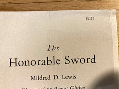 THE HONORABLE SWORD-SAMURAI by MILDRED LEWIS-1st Ed, 1st Pr.-1960-RARE $2.75 DJ