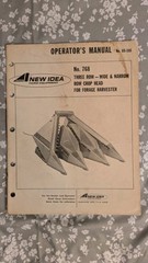 NEW IDEA 768 THREE ROW WIDE & NARROW CROP HEAD Operator’s Manual, PB, 40 Pages
