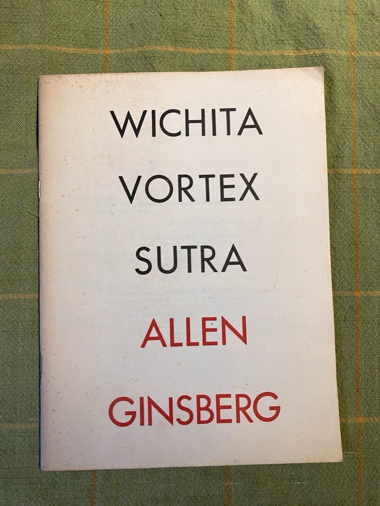 WICHITA VORTEX SUTRA ALLEN GINSBERG, Very Good Vintage Condition