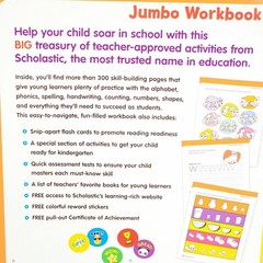 Scholastic Pre-Kindergarten Jumbo Workbooks Paperback Children Ages 3-4 New