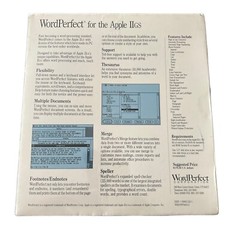 WordPerfect For The Apple IIGS On 3.5 in Floppy Disk ​NEW & SEALED Version 2.1