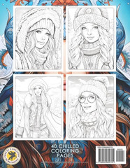 Boho Style Winter Chill – Fashion Coloring Book for Teens & Adults: Beautiful Mo
