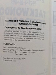Tae Kwon Do Textbook Vol III Black Belt Poomse Kim Jeong-Rok 1986 Paperback VG