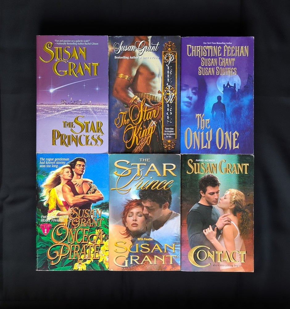 Lot Of 6 Susan Grant Books Star King Princess Star Prince Contact Once A Pirate