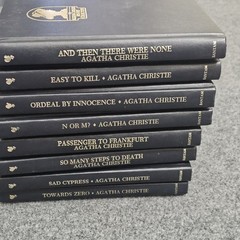 Agatha Christie Hardcover Book Lot 8 Vintage Mystery Collection Bantam Decor