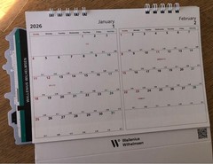Wallenius Wilhelmsen 2026 Desk Calendar Two-Month Flip Open Size:22cm