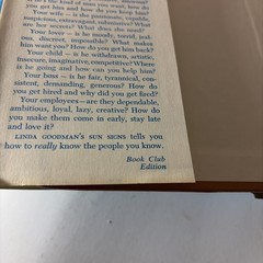 Linda Goodman’s Sun Signs Hardcover/DJ 1968 Book Club Edition Astrology